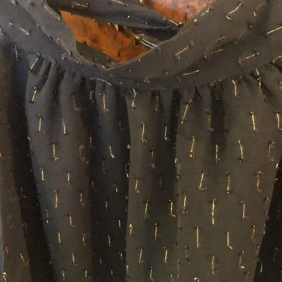 J Crew black tank top with gold - Picture 3 of 14